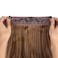 Upgrade Invisible Halo Hair Extensions with 3 PCS Set Headband Adjustable Long Wavy Secret Dark Brown Wire Hair Extensions for Women
