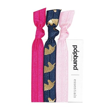 Popband London   Essential Hair Bands   Unicorn Pink   For All Day and Night   No Dent   No Hair Damage   3 Pc