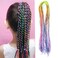 30Pcs MultiColorful Hair Wrap String For Braids, Rainbow Braiding Hair Tie, Gradient Color Hair Rope Band, Hair Elastics and Ties Girls Braids Hair Styling Accessories