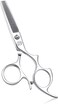 Moontay 5.5" Hair Cutting Shears with Large Finger Holes, Professional Barber Stylist Thinning Shears, Salon Hair Cutting Scissors, 440C Japanese Stainless Steel, Silver
