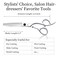 Moontay 6.0" Professional Hair Thinning Texturizing Scissors, Salon Haircut Shears for Stylists, Barbers, Hairdresser, 440C Japanese Stainless Steel, Silver