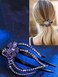 Hair Clip, 6 Pcs Double Flower Rhinestone Hair Clip, Elegant Crystal Hair Ornaments for Women, Thick Hair(Large), Pink