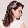Oriamour Wedding Side Combs Handmade Bridal Hair Pins Set Rhinestone Bridal Comb Flower Clip Head Pieces for Women Set of 3 Rose Gold
