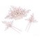 Oriamour Wedding Side Combs Handmade Bridal Hair Pins Set Rhinestone Bridal Comb Flower Clip Head Pieces for Women Set of 3 Rose Gold