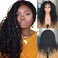 Black Faux Locs Braided Wigs for Black Women Goddess Faux Locs Wigs with Baby Hair 18 Inch Full Double Lace Front Crochet Goddess locs Knotless Dreadlock Wig（1B）