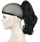 Lydell 12" Dual Use Straight Curly Styled Clip In Claw Ponytail Hair Extension Synthetic Hairpiece 125g with a jaw/claw clip (Jet black)