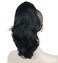 Lydell 12" Dual Use Straight Curly Styled Clip In Claw Ponytail Hair Extension Synthetic Hairpiece 125g with a jaw/claw clip (Jet black)