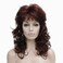 Aimole Women's Natural Long Curly Wig Synthetic Hair Full Wigs(33A-Dark Auburn)