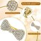6 Pieces Crystal Rhinestone Hair Clips: Clear Rhinestone Bows, Barrettes, Mini Alligator Clips - Bridal Hair Jewelry and Accessories for Women &amp; Girls, Christmas, Birthday Present