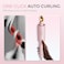 TYMO Automatic Rotating Curling Iron - TYMO CURLPRO Beach Waves Curling Wand, Portable Hair Curler, 500 Million Ionic, Dual Voltage &amp; Lightweight for Travel, Ceramic Coating, 1 Inch, Pink