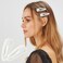AEGYPIUS Pearl Hair Clips for Women, 2 Pcs 2.95 In Snap Hair Clips Pearl Hair Clip Pearl Barrettes for Women, Hair Snap Clips Pearl Hair Barrettes for Women Pearl Hair Accessories Pearl Clips for Hair
