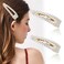 AEGYPIUS Pearl Hair Clips for Women, 2 Pcs 2.95 In Snap Hair Clips Pearl Hair Clip Pearl Barrettes for Women, Hair Snap Clips Pearl Hair Barrettes for Women Pearl Hair Accessories Pearl Clips for Hair