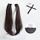 2pcs Ponytail Wig Tie up-Long Straight Hair Extension Cosplay Twin-tail Cute Pony Tail Pig Tails Hairstyle 18" Light Brown