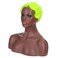 Short Finger Wavy Wig Curly Black Cute Nuna Wig Real Retro African Black Wigs for Women Mommy Wig Is Looks Natural (Fluorescent green)