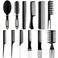 12 Pieces Hair Brush Comb Set Paddle Detangling Hairbrush Massage Roller Black Styling Hair Comb for Women Men Wet Dry Curly Straight Hair