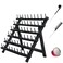 Braiding Hair Rack with 60 Pegs Standing Versatile Extension Hair Holder with 60 Spools - Ergonomic Braid Stand for Stylists - Time-Saving (black)