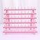 Braid Rack 60 Spools for Hair Standing Braid Hair Extension Rack Stand, Hair Separator Stand Hair Extension Holder for Stylists (Light pink)
