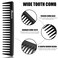 2Pcs Wide Tooth Comb and Large Hair Detangling Comb, Durable Hair Combs, Suitable for Curly Hair, Long Hair, Wet or Dry Hair in all Types, Anmieciu Advanced Care Styling Hair Comb. (Black, White)
