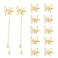 3D Moving Butterfly Hair Clips,Metal Butterfly Hairpins Bride Wedding Head Pieces Hair Accessories for Women Girls (Gold)