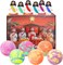 6 Pcs Christmas Bath Bombs with Surprise Toys Inside Jesus Bath Toys for Kids Girls Boys Adults Christmas Stocking Stuffers Christmas Party Favors Gifts