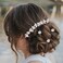 Cinaci 41 Pack Sparkly Silver Rhinestone Leaf Flower Pearl Bridal Hair Side Combs+U-shaped &amp; Twist Hair Pins Clips Barrettes Wedding Headpieces Accessories for Women Girls Brides Bridesmaids