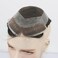 Toupee for Men 100% Real Human Hair Bleached Knots Natural Hairline Toupee French Lace with Pu Hair System Mens Micro knots Capillary Prosthesis Hairpiece Unit (8'x10, 1C (natural black))
