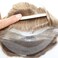 SIMBEAUTY Super Natural Hairline Human Hair Mens Toupee Free Style 10x8 inch Thin Skin Hairpieces Replacement Systems Men Hair (0.06mm skin, 20, medium dark blonde)