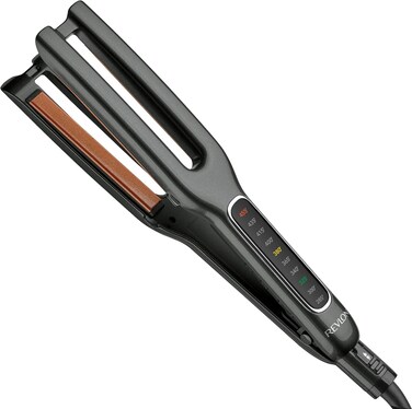 Revlon Double Straight Copper Ceramic Dual Plate Hair Straightener   Faster Styling and Reduced Damage Four 1/2 Inch Plates