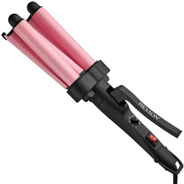 Revlon 3 Barrel Jumbo Hair Waver   Long-Lasting, Natural Looking Waves, (Pink)