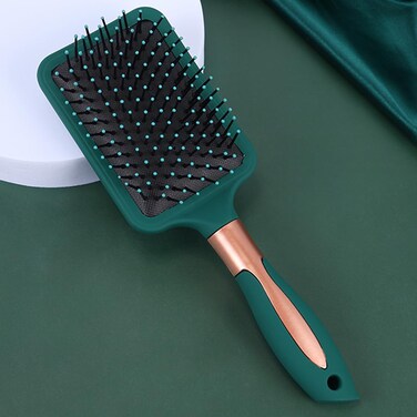 Detangling Brush Anti-Static Massage Hair Brushes with Silicone Cushion Base Nylon Bristle Pins Blow Drying Detangler Hairbrush for Men and Women of All Wet Dry Hair Types Styling (Rectangle)