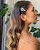 Crystal Hair Clips Large Sparkle Rhinestone Flower Design Alligator Metal Clip Non-Slip Floral Duckbill Hairpins Bling French Fancy Hair Barrettes for women Girls Hair Jewelry Accessories