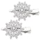 Crystal Hair Clips Large Sparkle Rhinestone Flower Design Alligator Metal Clip Non-Slip Floral Duckbill Hairpins Bling French Fancy Hair Barrettes for women Girls Hair Jewelry Accessories