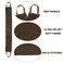 4 Pack Self Tanning Mitt Applicator Kit, with Self Tanner Mitt, Self Tan Back Applicator, Exfoliating Glove, Flat Top Face Tanner Brush, Tan mit for Self Sunless Tanner (brown)