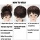 Brown Wig Pieces for Top of Head for Women Thin Hair, Curly Hair Topper Replacement Fluffy Hairpiece Seamless Clip in Top Wiglet