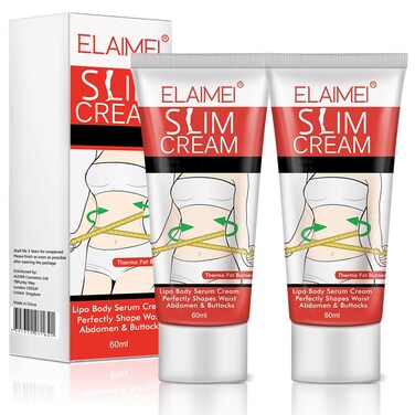 2 Pack Hot Cream, Slimming Fat Burning Cream for Belly, Waist, &amp; Buttocks. That Burns Moisturizing Firming - Goodbye Cellulite Women/Men Weight Loss, 60.0 milliliters