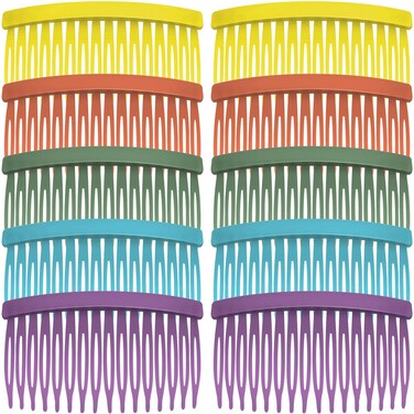 Side Hair Comb for Women Hold Bangs Twist Comb French Twist Hair Pin Clips Hair Accessories Decorative Comb for Kids Girls 10pcs
