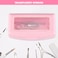 Nail Tool Sterilizer Box, Plastic Sterilization Tray Storage Organizer for Tweezer, Eyelash Extensions, Nail Implement for Esthetician (Pink)