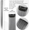 Clip-in Hair Extensions 21 Inch Heat-Resistant Synthetic Straight Hair Extensions for Women &amp; Girls - Gift, Party Highlights - Multi-Colored Hairpiece - 12 PCS (Light Gray, Dark Gray)