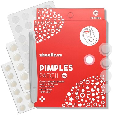 Pimple Patches for Face, Hydrocolloid Acne Patch - Clear Invisible Spot Cover, Blemishes, Zits Oil Absorbing Patch, Breakouts Spot Treatment for Skin Care, 2 styles 122 Count