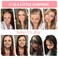 18 inch Hair Toppers for Women with Thinning Straight Hair Topper 6.5"x6.5" large Base with Bangs Hairpiece Synthetic Wig Clip In Light and Natural Black