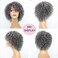 Grey Short Curly Bob Hair Glueless Wigs Pixie Cut Human Hair Wigs for Women Wear and Go Non Lace Machine Made Wigs Human Hair Salt and Pepper Color for Older Women