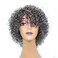 Grey Short Curly Bob Hair Glueless Wigs Pixie Cut Human Hair Wigs for Women Wear and Go Non Lace Machine Made Wigs Human Hair Salt and Pepper Color for Older Women