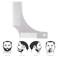Beard Stencil Comb,2PCS Beard Shaper Grooming Template Beard Line Up Tool Shaper Beard Styling Tool Black Mustache Shaping Comb Trimming Guide for Men's Beard Line Up