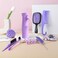 12 Pcs Hair Brush Set for Women, Spray Bottle, 3 Pieces Slick Back Hair Brushes for Toddlers, Soft Scalp Massager, Detangling Hairbrush for Wet Dry Curly Hair Detangling, Wide Tooth Combs (purple)