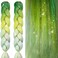 Braiding Hair Extension with Tinsel, Colored Hair Extensions Synthetic Braiding 3 Tone for Girls Women,Box Braids Twist 24 Inch