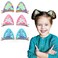 6 Pcs Glitter Cat Ear Hair Clips with Metal Clips - Stylish Hair Accessory for Girls