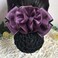 Purple Women Net Hair Clip,Floral Spring Clip,Women Snood Net Bow Barrette Hair Clip Bun Cover, Hair Accessories for Stewardess/Banks/Hotels/Nurse/Property