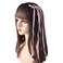 1PC Pink Hair Clips Bow Hairpin Sweet Double Bow Hair Barrettes For Women Girl Cute Braided Long Ribbon Hair Clips Headwear Fashion Hair Accessories