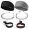 men's metallic headband, headband men's neutral black wave spring outdoor sports 6-piece suit, men's and women's sports headband, suitable for running, cycling, sports, yoga