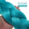 Braiding Hair Pre Stretched 6 Packs Synthetic Hair Extensions for Braids 24 inch Teal Braiding Hair Jumbo Festival Colorful Braid Hair